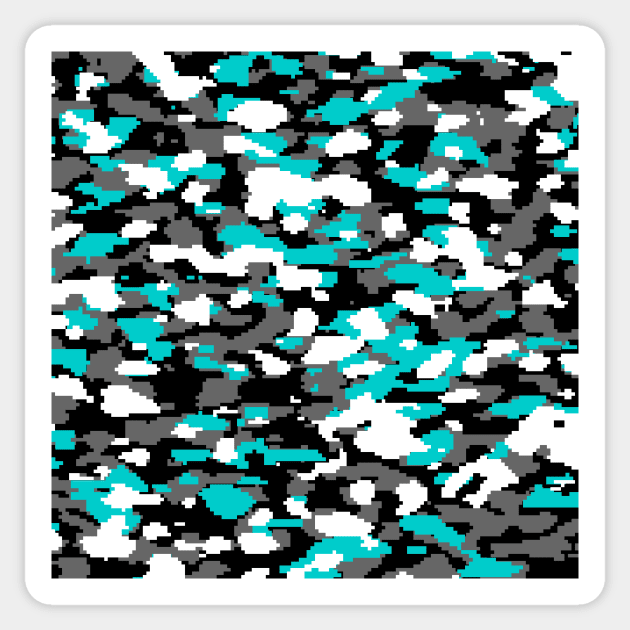 Tidal wave Camo pattern digital Camouflage Sticker by Tshirtstory